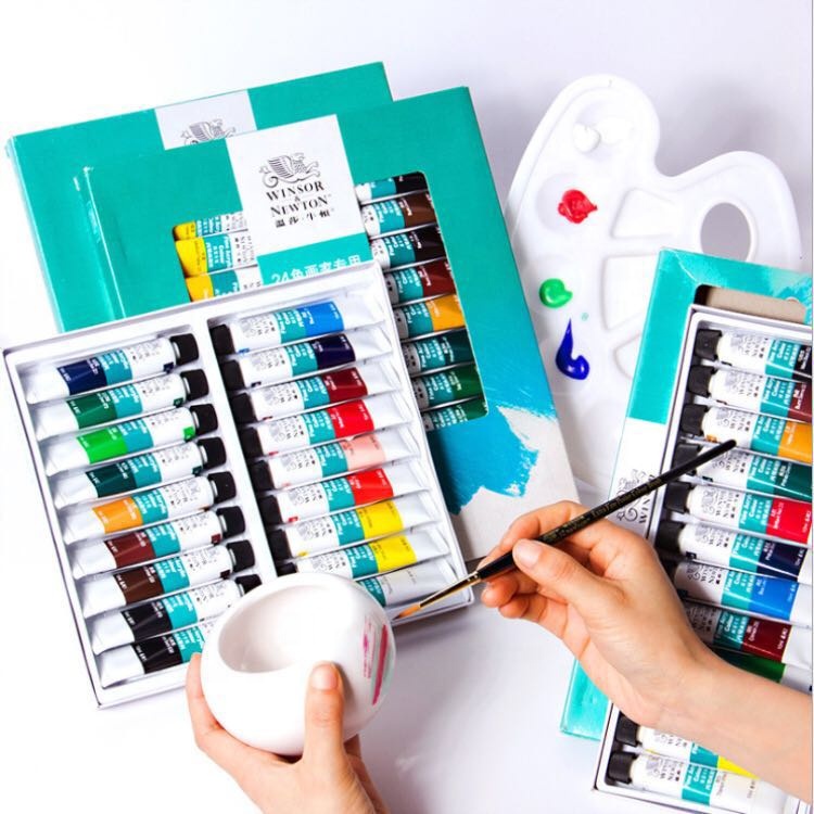 Набор акриловых красок Winsor & Newton Artist Grade 12/18/24 цветов, набор пигментов для рисования 10 мл