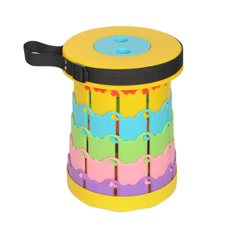Plastic Retractable Folding Stool Portable Collapsible Telescopic Stool