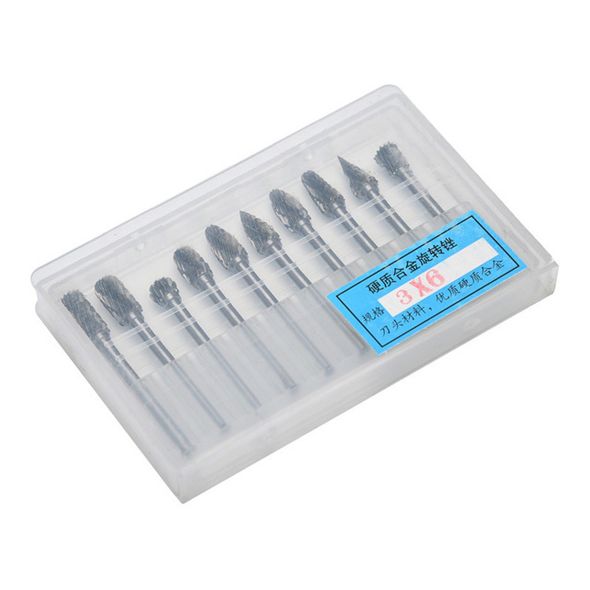 10pcs Carpenter Tungsten Steel Carbide Rotary File Set for Woodworking