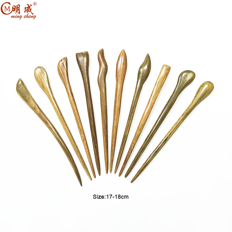 Mengcheng 17-18cm retro sandalwood Japanese hair stick