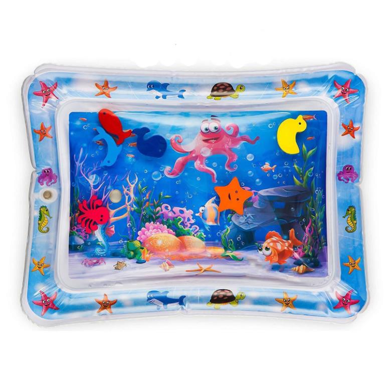 Animal World Inflatable Baby Water Mat Infant Toy Inflatable Play Mat for 3 6 9 Months Newborn Boy Girl