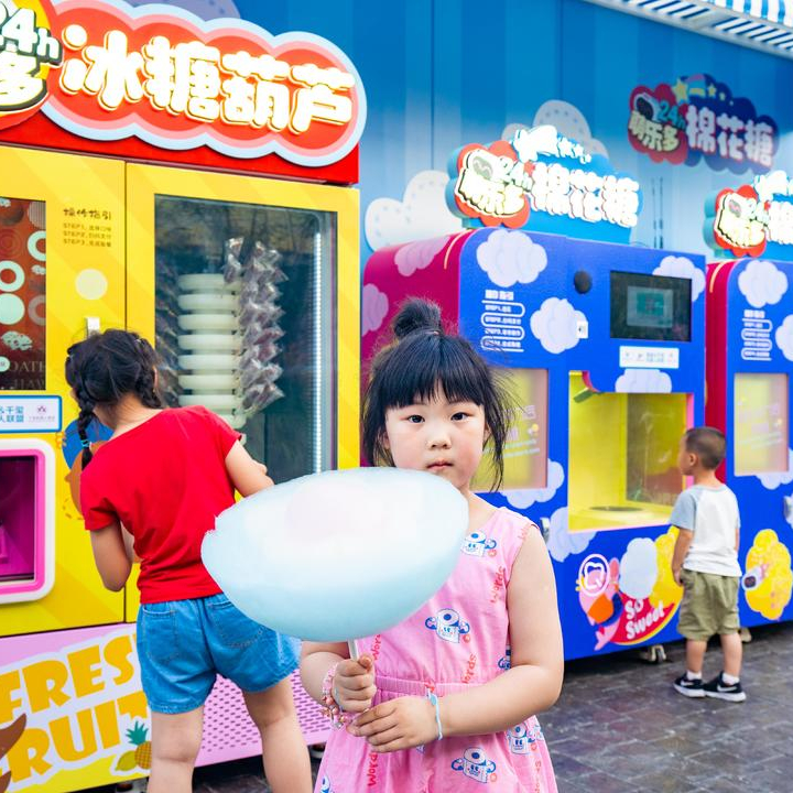 vending machine automatic cotton floss candy machine factory direct for sell earn money machine candy robot