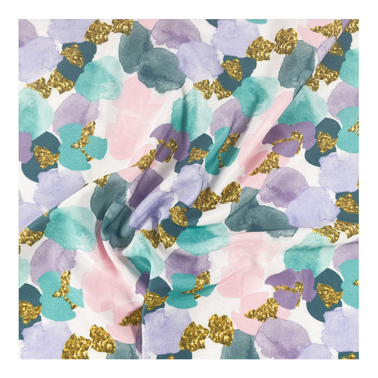 Popular Custom Design Digital Print On Spandex Swim Fabric For Sportswear