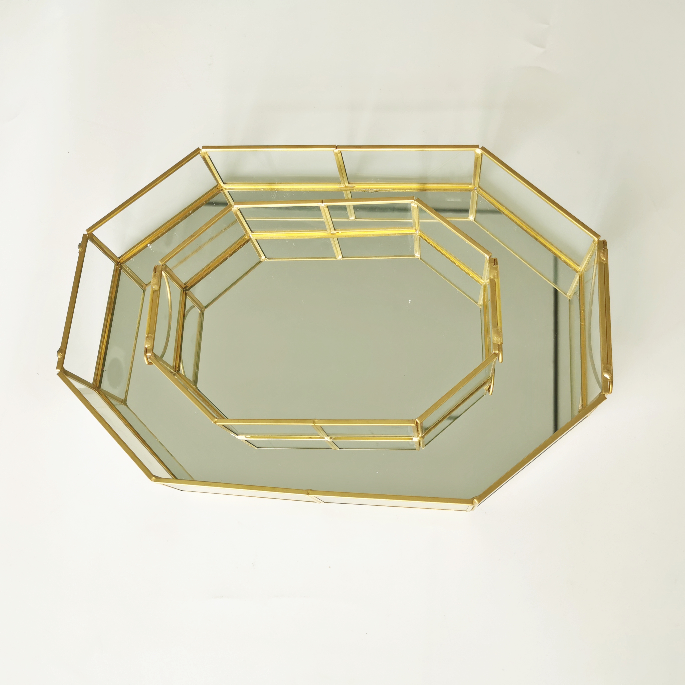 Home Decor metal luxury exhibition hall mirror tray