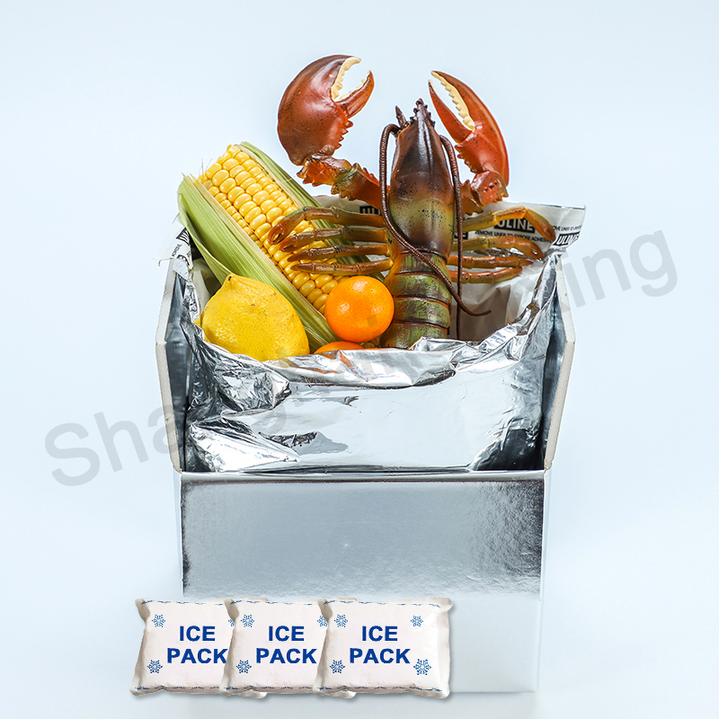 Cold Food Insulated Shipping Box and Cotton Liner