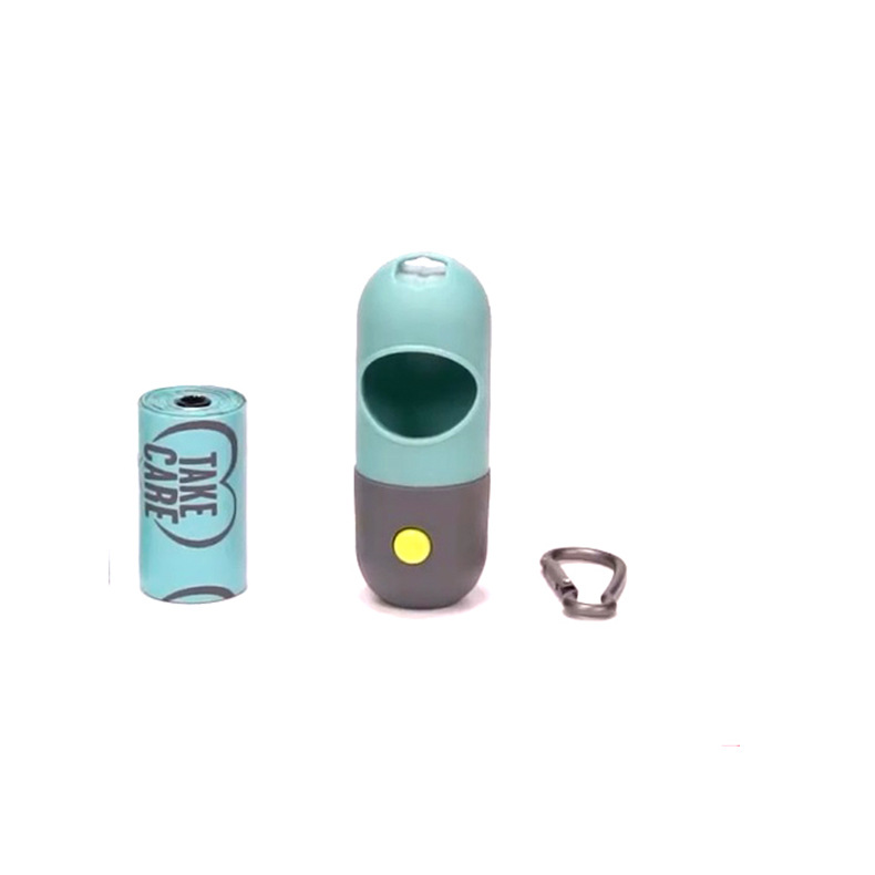 2021 Amazon Best Seller Pill Shape LED Flashlight Pet Dog Poop Waste Bag Holder Dispense