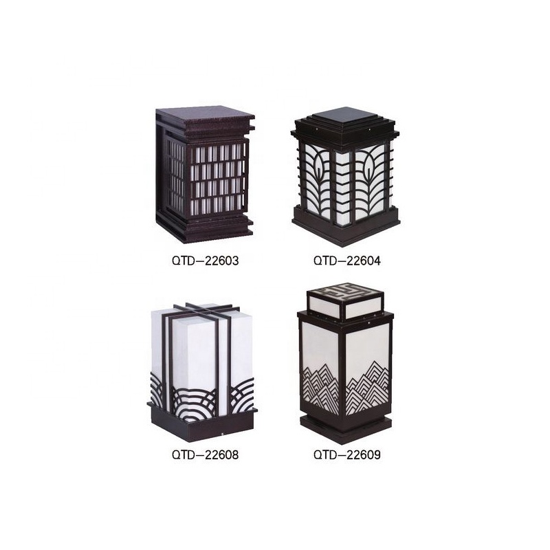OEM new design decorative marble gate pillar for outdoor lamp