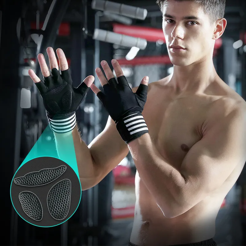 Elastic Gym Gloves Heavyweight Sports Exercise Weight Lifting Gloves Body Building Training Sport Fitness Gloves