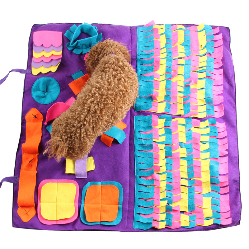 Interactive Dog Puzzle Toys Pet Felt Nose And Sniff Pad The Dog Sniffs Feeding The Mat Dog And Cat Sniff Training Mat Customised
