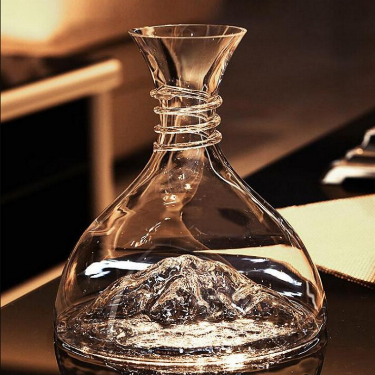 Mountain Bottom Red Wine Glass Decanter Novelty Designer Crystal Alcohol Decanter