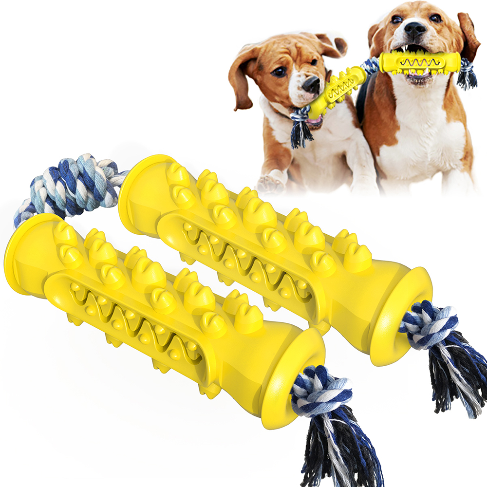Amazon Hot Sell Dog Toy Molar Stick Bite-resistant Dog Toothbrush Dog Bite Toy With Rope
