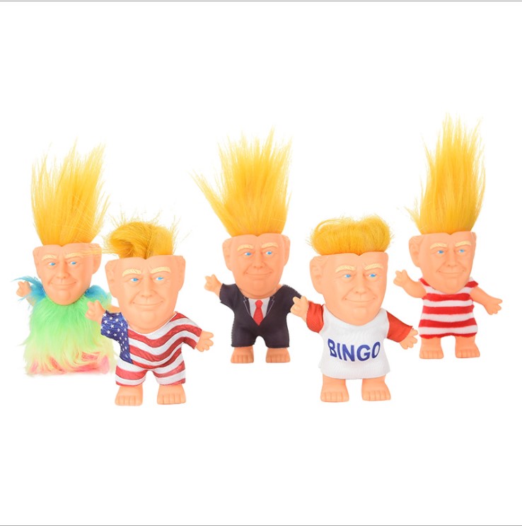 Souvenirs Creative Gift Trump Character Head Toy Doll Creative President Troll Doll Figure Fidget Sensory Toy