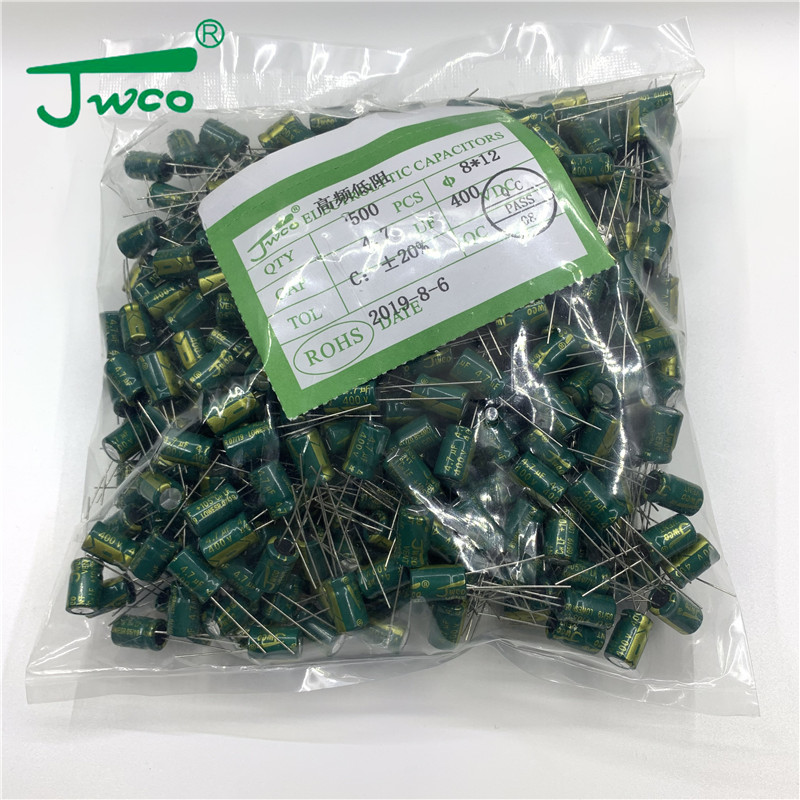 JWCO Алюминиевые Электролитические Конденсаторы от поставщика 4.7uf400v Лучшая цена