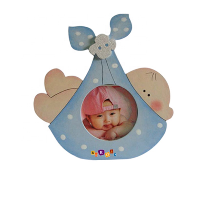 Funny baby first year mini wooden photo frame