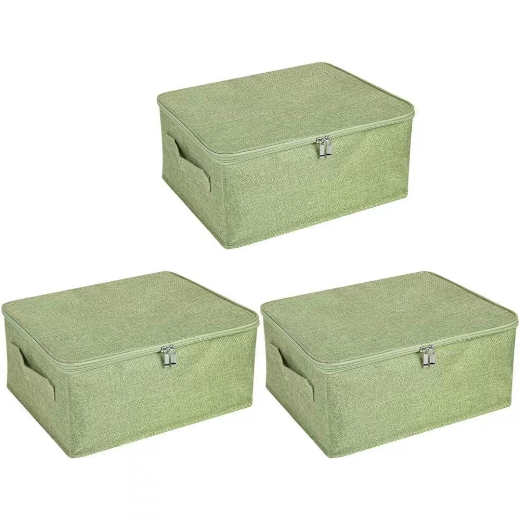 Hot Sale 3 Packs Best Selling Household Items Storage Containers with Zipper Foldable Storage Boxes & Bins for Home Organization