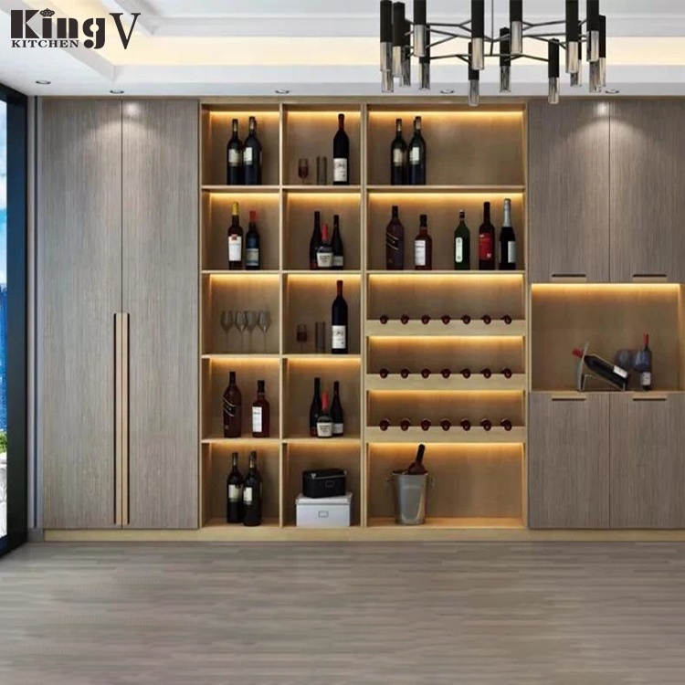 Роскошная Современная домашняя мебель KINGV, деревянный шкаф для вина, шкаф для винного бара
