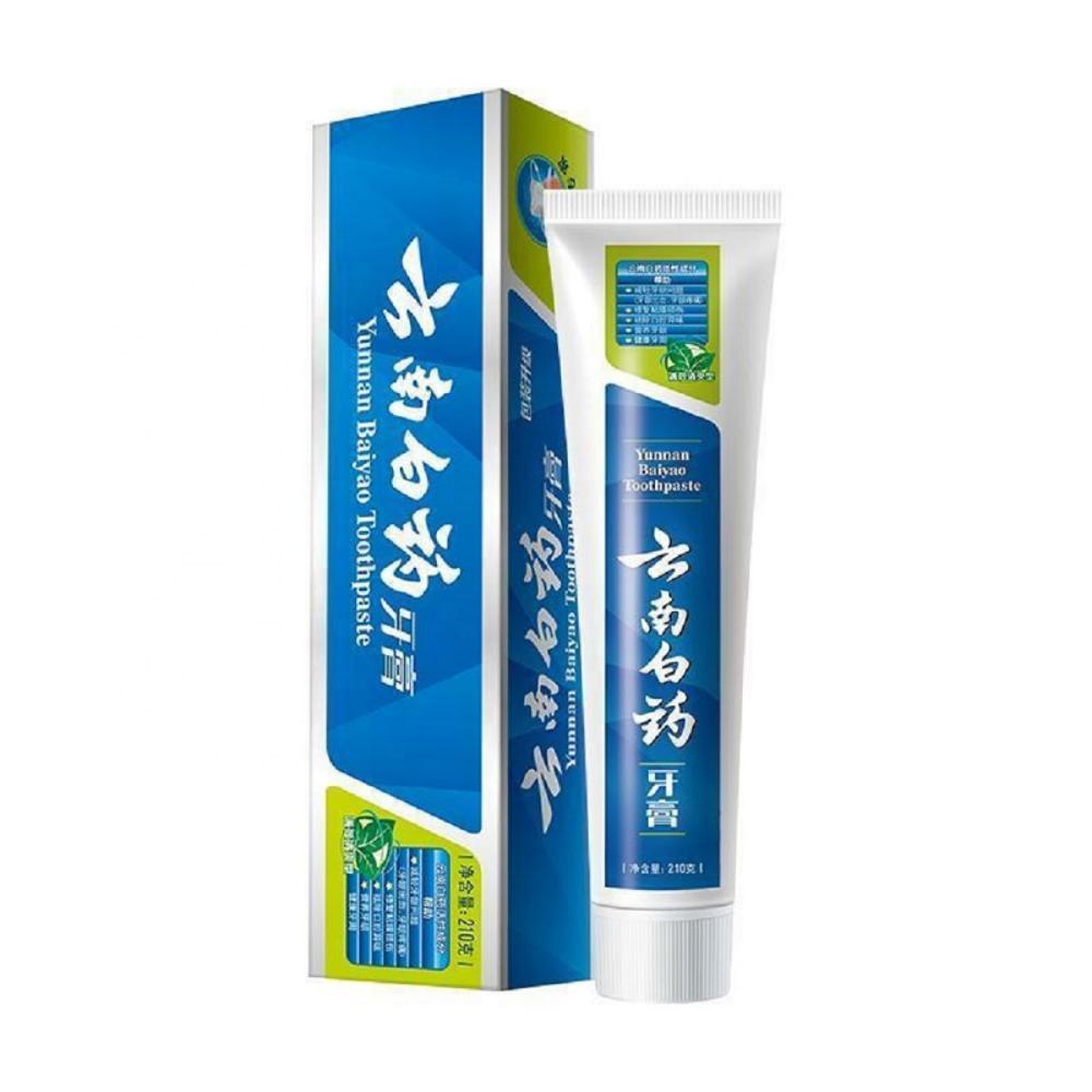Hot sale Yunnan Baiyao reduce oral odor tooth paste improve teeth whitening gloss herbal mint flavor toothpaste