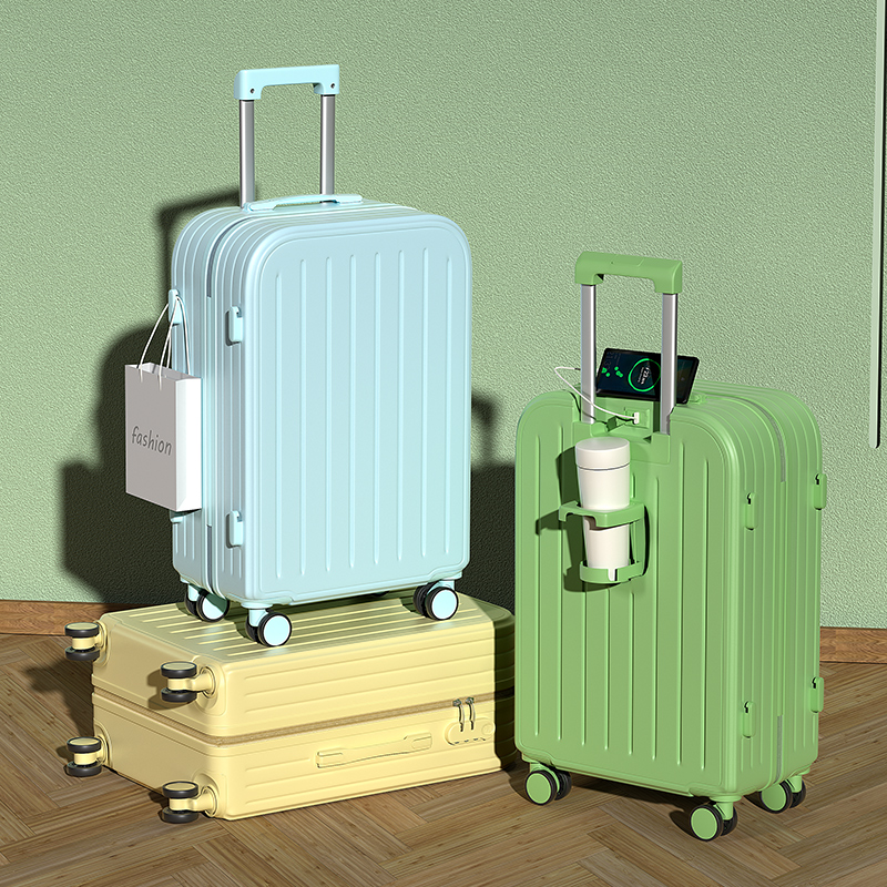 Multifunctional lady's cases suitcase luggage custom logo hand luggage for women luxury travelling bags trolley luggage