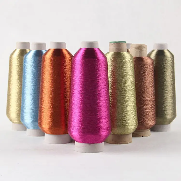 Factory Customized Various Specifications 12 Micron 1/100 2*30D Machine Thread Embroidery Metallic Yarn