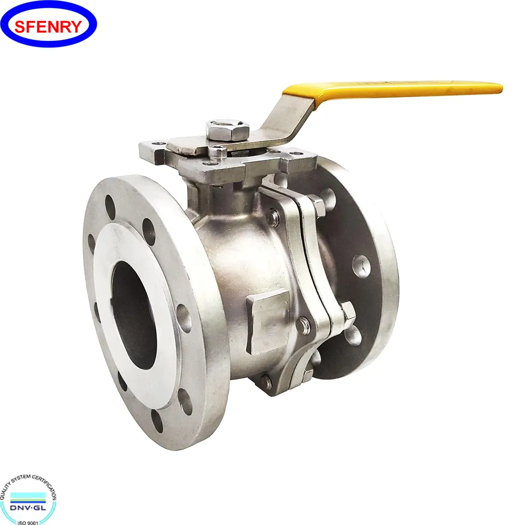 Sfenry 150 фунтов 300 фунтов A216 WCB CF8 / CF8M SS Плавающий Тип 2PC 3PC нержавеющая сталь фланец шаровой клапан