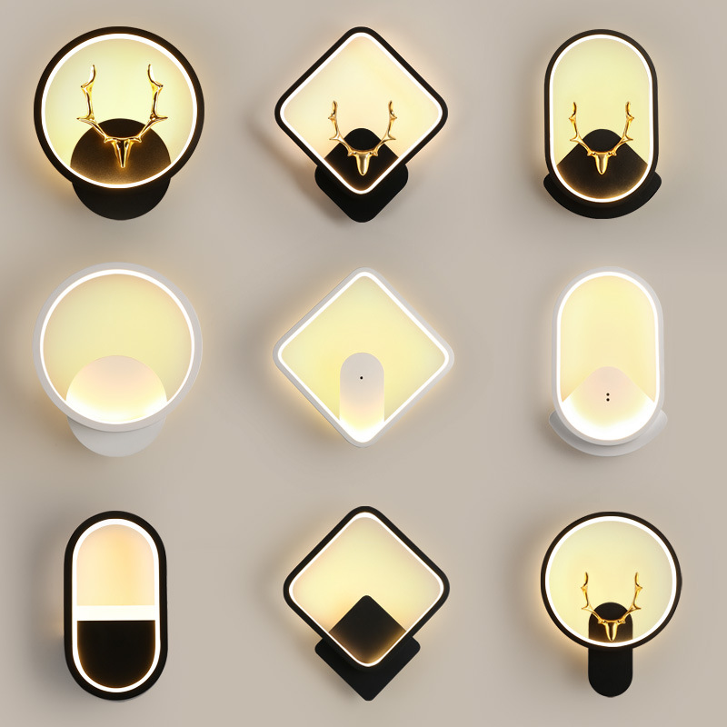 Nordic Wall Light 3000K 4500K 6000K Change Art Deco Fixtures Up Down Indroor Luxury Wall Sconce Living Room Bedroom Wall Lamps
