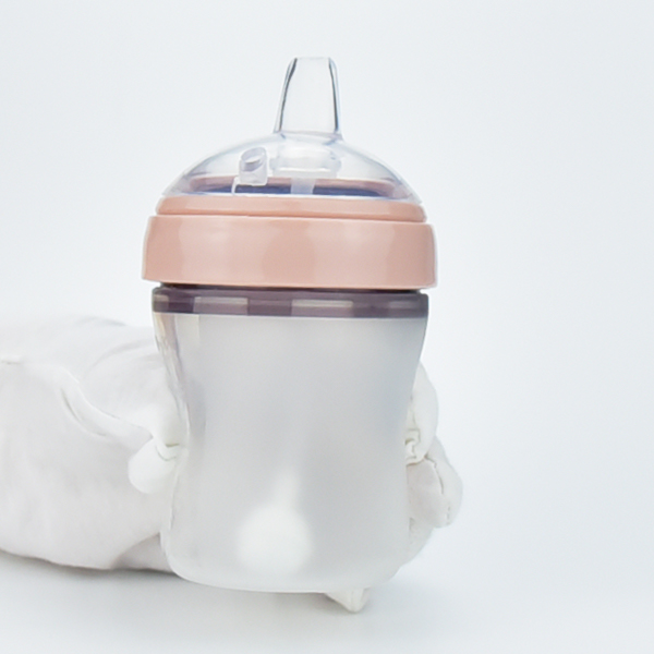 180ml Mini Anti-drop Hot Sale Quality Leak-proof Pink Green Sweet Silic Baby Bottle
