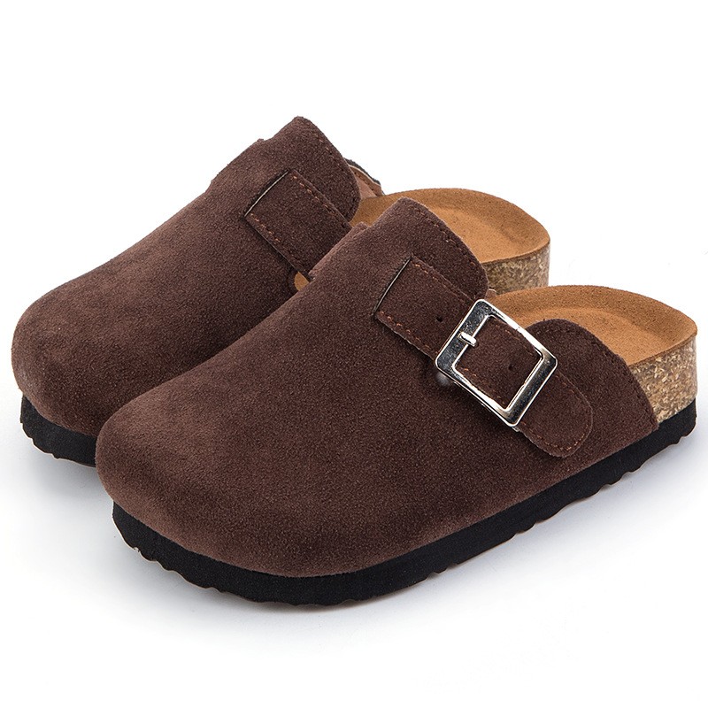 kids shoes soled slippers for boys and girls in spring children's beach sandals high quality custom logo Kids wood sole slippers