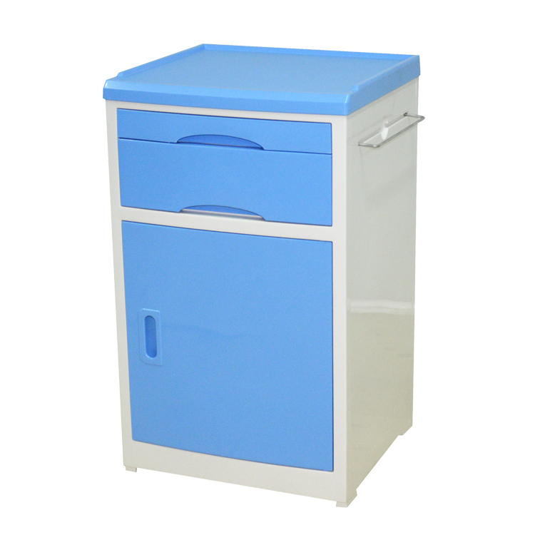 HG 2021 hot sale samll size ABS Medical Furniture Hospital Blue Bedside Cabinet Table