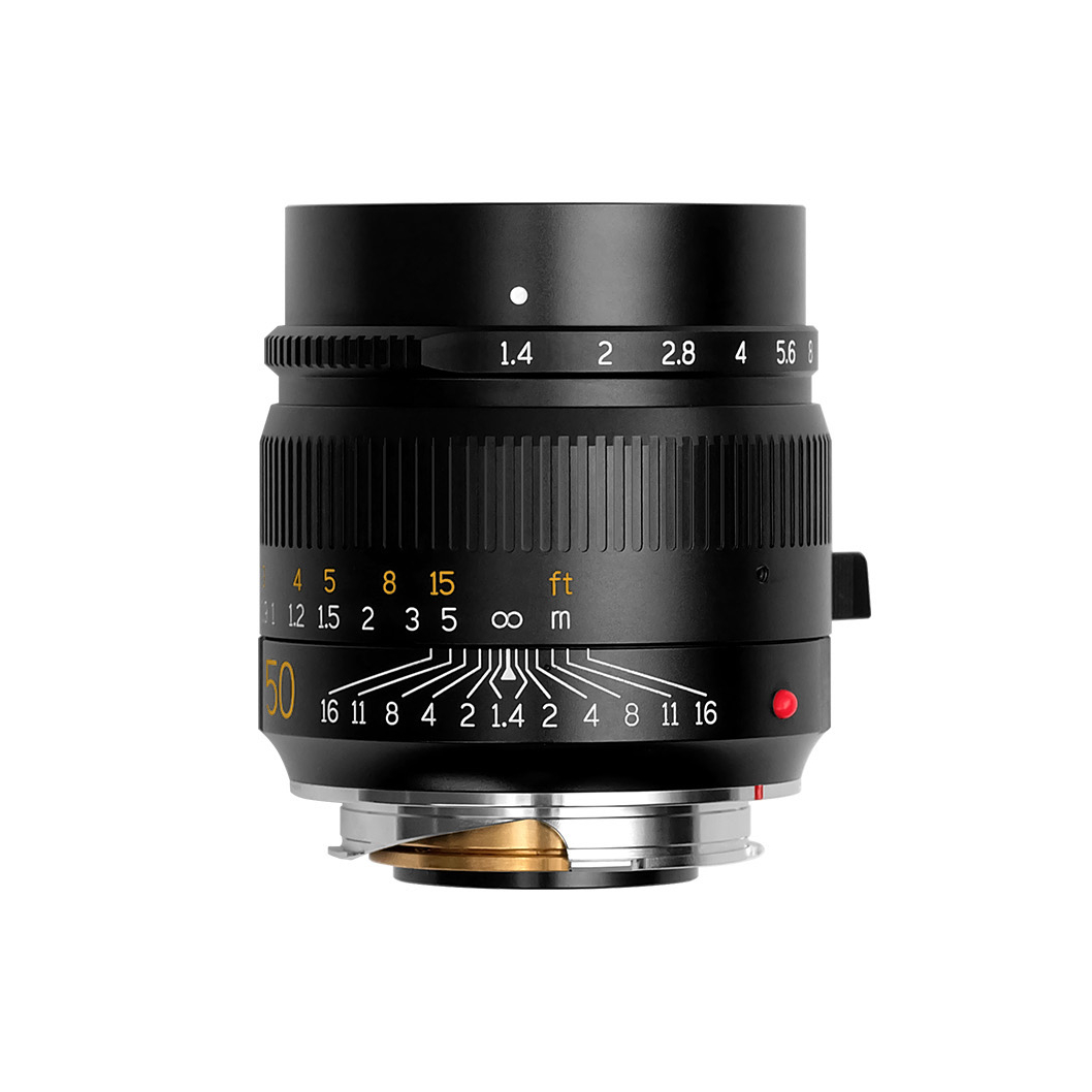 TTartisans 50 мм F1.4 черный полноформатный телеобъектив с ручной фокусировкой, совместимый с Leica M-Mount