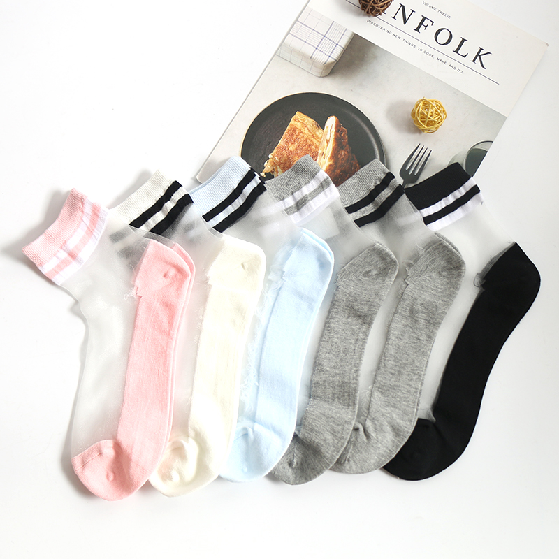 Wholesale Trend Spring Summer Mesh Lace Sock Women Transparent Socks For Ladies