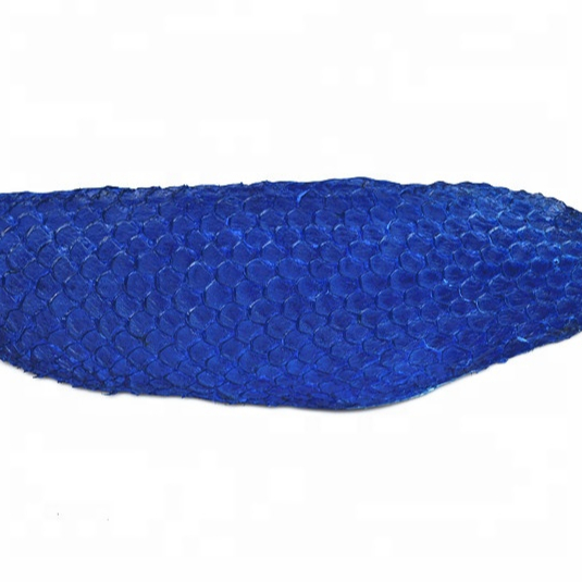 Синий Tilapia рыбья кожа с глянцевой отделкой для кошелька