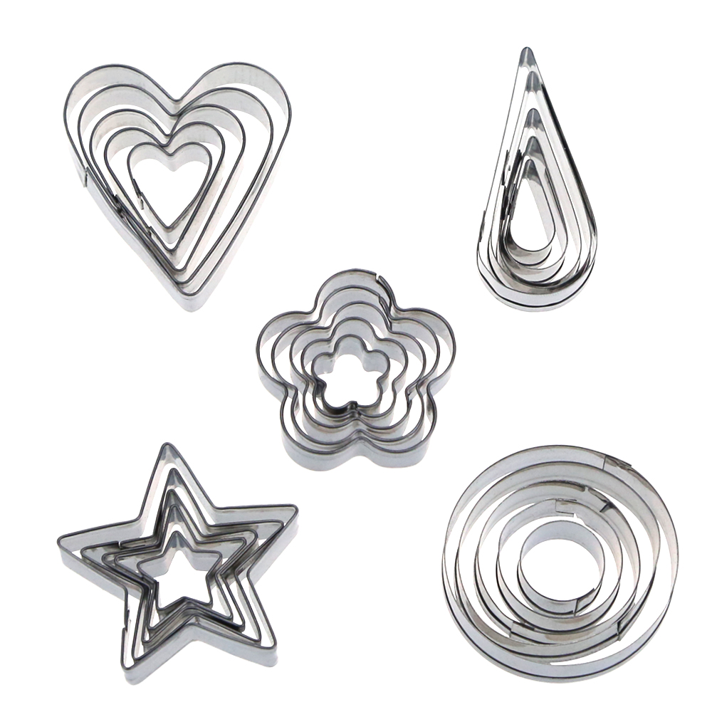 Stainless Steel 5pcs Metal Cutter Set For Cutting Clay Tools