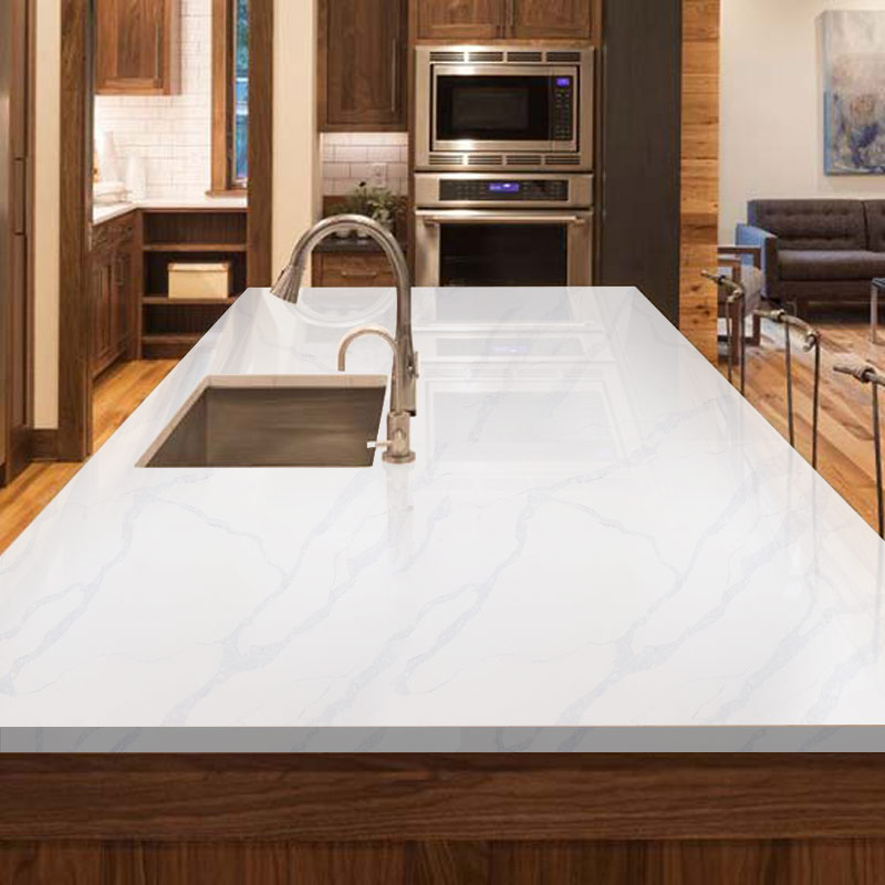 Horizon white calacatta artificial quartz counter top