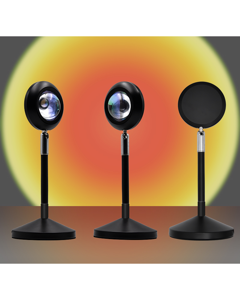 Table RGB Light Sunset Projection Lamp Rainbow Usb Night Floor Projector Sunset Lamp For Living Room
