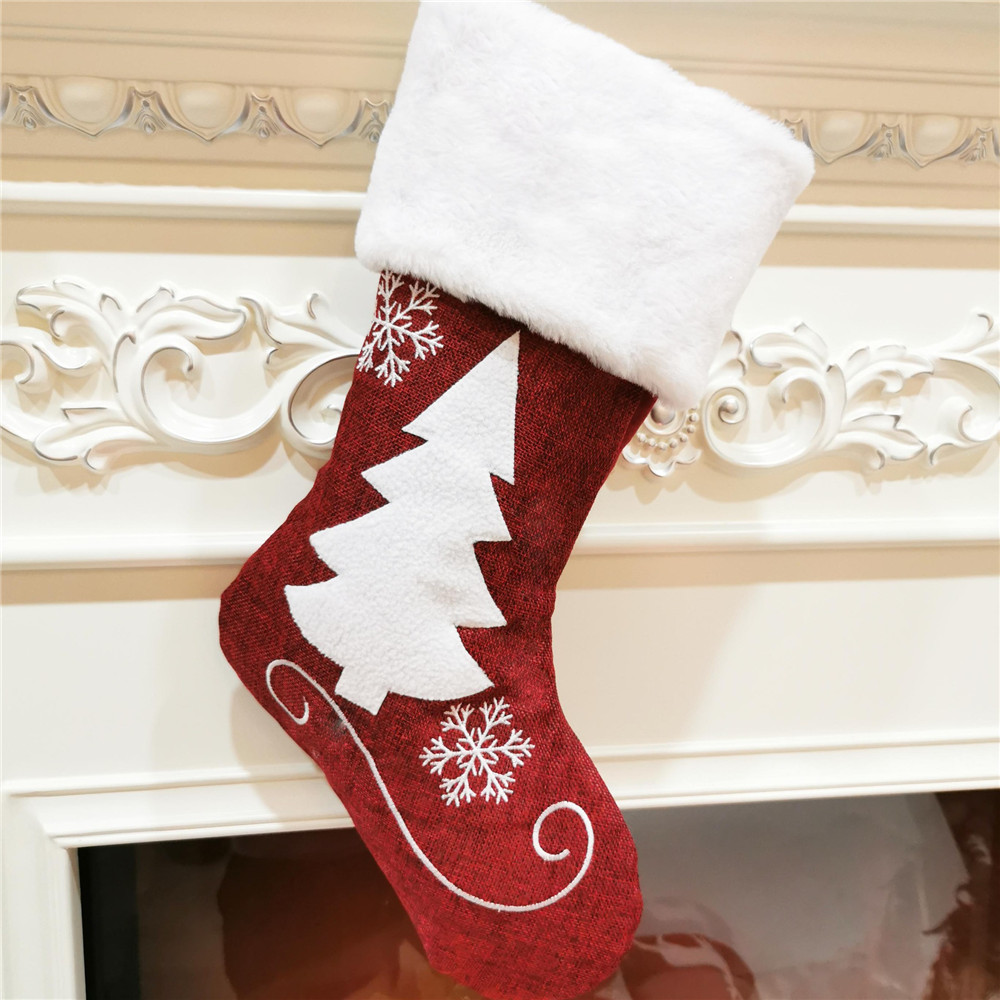 Hot selling 2022 New Year Christmas Stockings Gift Candy Bag Christmas Decorations for Home support dropshipping   Wholesales