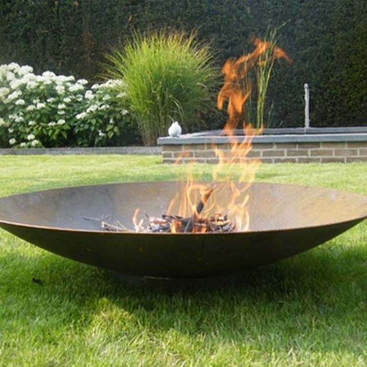 Садовая круглая уличная стальная чаша для огня Corten