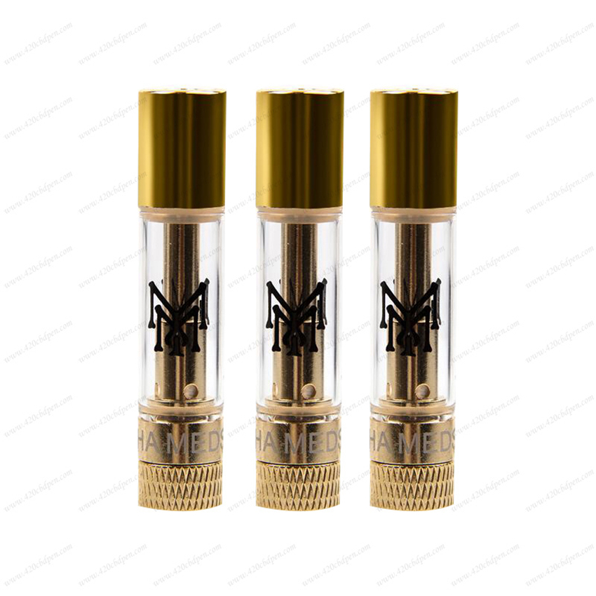 Wholesale Muha Meds Vape Cartridge 0.8ml Vaporizer Gold Tank Ceramic Coil Carts