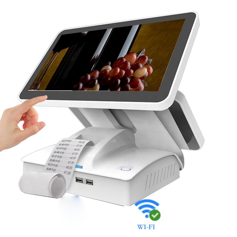 Все в одном, 15,6 ''сенсорная pos-система/POS-терминал/точка продажи/кассовые аппараты с дисплеем клиента кассовых ящиков, принтер