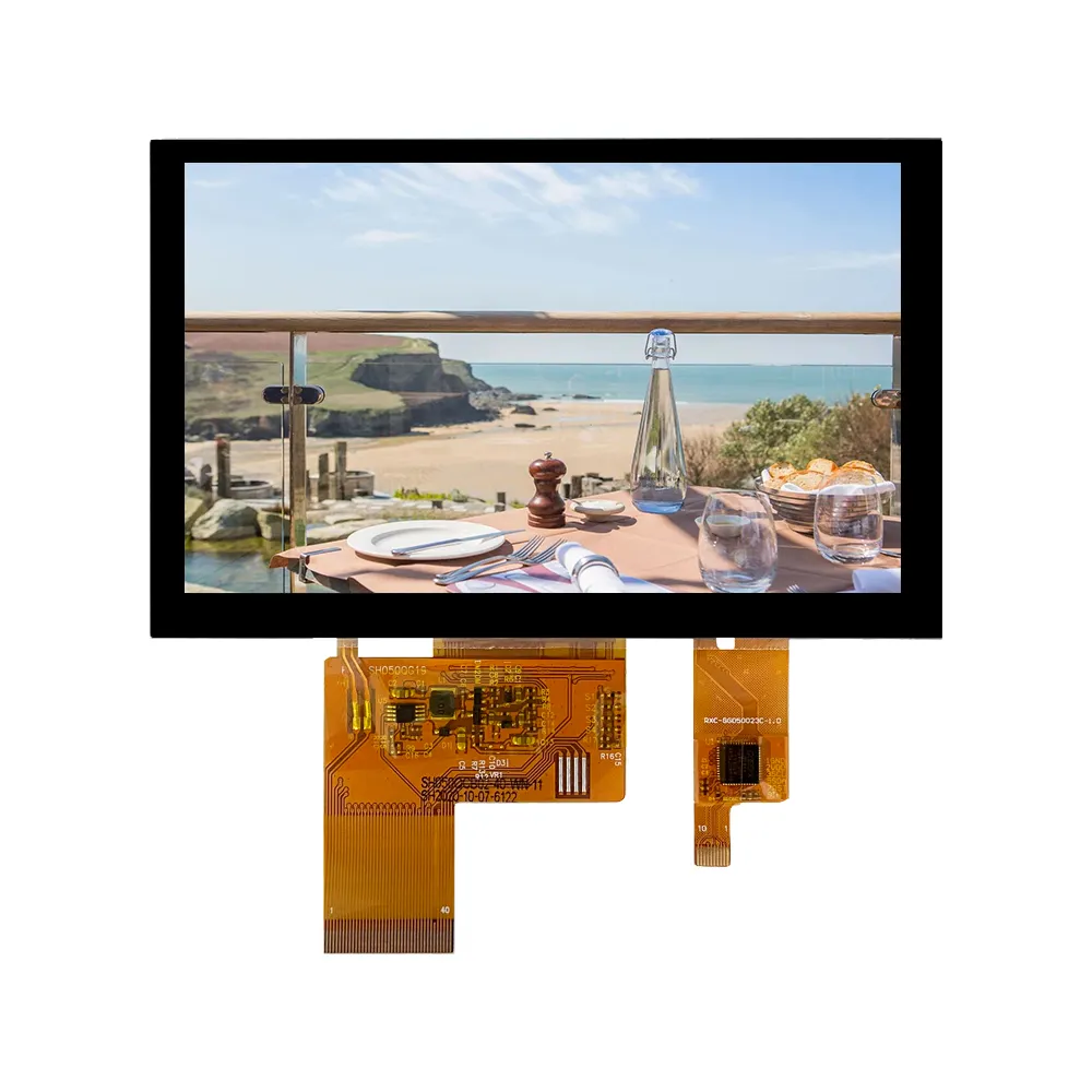 5 inch Industrial TFT LCD Panel 800x480 40 Pin Display TFT Touch Screen 5 Inch Capacitive Touch Panel Glass Screen