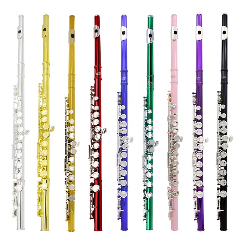 China Factory direct sales cheap high quality multicolor SLADE C tone 16 hole flute with leather box