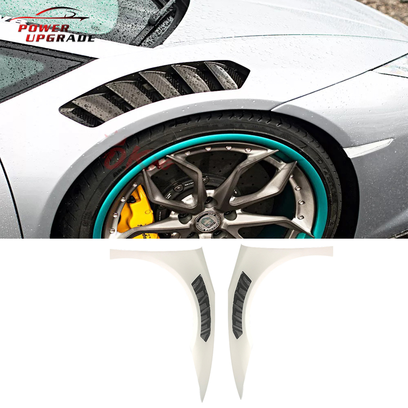 Боковое крыло из сухого углеродного волокна для Lambo Huracan LP610 LP580 2014-2018, кранцы в стиле Vorsteiner, переднее крыло, установка на половину карбона