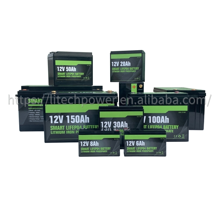 LiTech 12v 200ah lifepo4 аккумулятор для хранения энергии smart bms построен