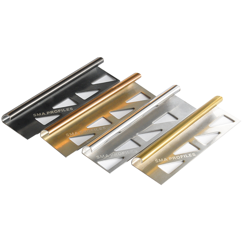 SMA Factory Customized Stainless Steel Tile Trim Ceramic Tile Edge Trim Free Sample OEM Logo Trim Strip Tile Profiles