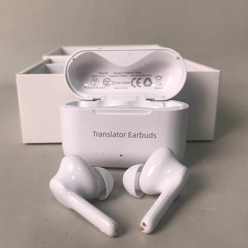 smart translator In-ear wireless headphones, Compact Earphones with 71 Languages & 56 Accents Online Instant Translate