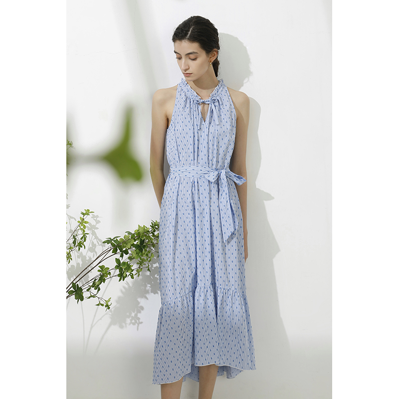 HISOKEY women printed floral sleeveless ruffle bandage off shoulder dresses dress