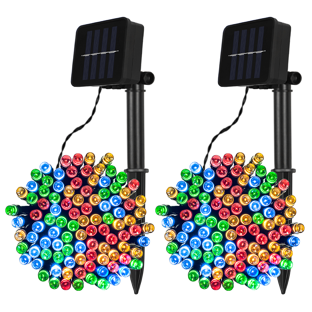 Hot Sell 2 Pack 33ft 100LED Solar Powered String Lights Solar Fairy String Lights Outdoor Waterproof for Christmas Patio Home,