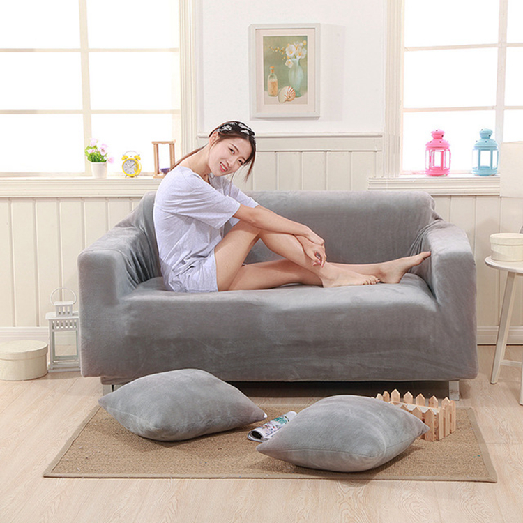 Couch Cover Thick Velvet Universal Elastic Sofa Cover For Living Room Slip-resistant Sofa Cover Strech Slipcover