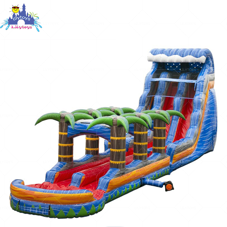 Manufacturer playground water slide inflatable toys accessories with swimming pool for kids