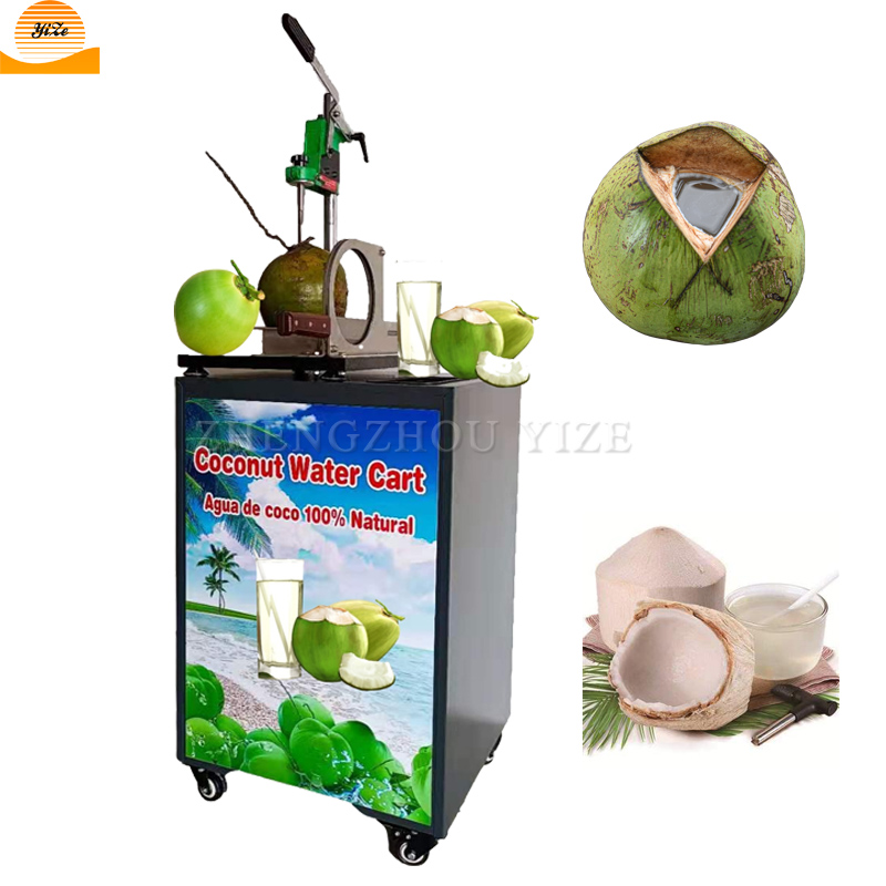 Mobile Manual press fresh coconut juice grinder coconut water juicing juicer extractor machine
