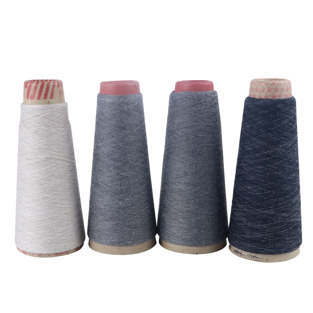 Wholesale Ne30 heather grey 100% polyester melange yarn for knitting